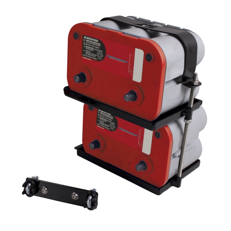 Jeep Wrangler Battery Tray - Rugged Ridge - Dual - Black - `97-`06